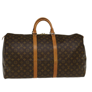 LOUIS VUITTON Monogram Keepall 55 Boston Bag M41424 LV Auth 42892