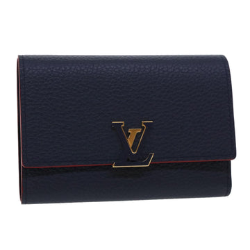 LOUIS VUITTON Taurillon Portefeuille Capcine Compact Wallet M63741 LV Auth 42989