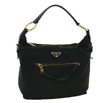PRADA Shoulder Bag Nylon Black Auth 43184
