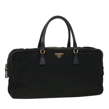 PRADA Hand Bag Nylon Black Auth 43229