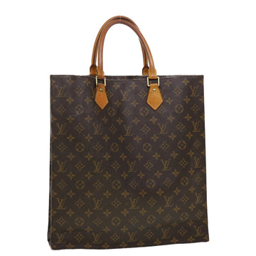 LOUIS VUITTON Monogram Sac Plat Hand Bag M51140 LV Auth 43602