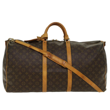 LOUIS VUITTON Monogram Keepall Bandouliere 60 Boston Bag M41412 LV Auth 43843