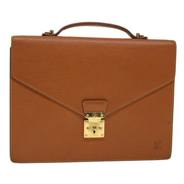 LOUIS VUITTON Epi Porte Documents Bandouliere Briefcase Brown M54468 Auth 44097