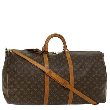 LOUIS VUITTON Monogram Keepall Bandouliere 60 Boston Bag M41412 LV Auth 44462