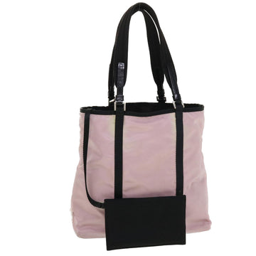 PRADA Shoulder Bag Nylon Pink Black Auth 44511