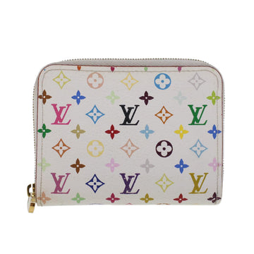 LOUIS VUITTON Monogram Multicolor Zippy Coin Purse Wallet White M66548 LV 44595