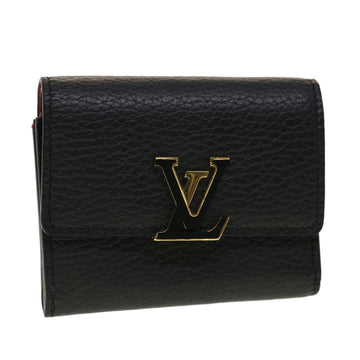 LOUIS VUITTON Portefeuille Capsine XS Wallet Taurillon Black M68587 Auth 45059