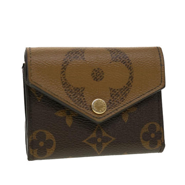 LOUIS VUITTON Monogram Reverse Portefeuille Zoe Trifold Wallet M80725 LV 45146