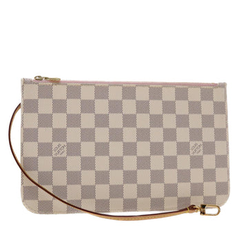 LOUIS VUITTON Damier Azur Neverfull MM Pouch LV Auth 45148