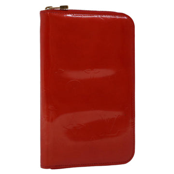 LOUIS VUITTON Monogram Vernis Eldridge Wallet Rouge M91159 LV Auth 45272