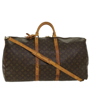 LOUIS VUITTON Monogram Keepall Bandouliere 60 Boston Bag M41412 LV Auth 45551