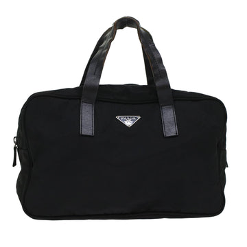 PRADA Hand Bag Nylon Black Auth 45963