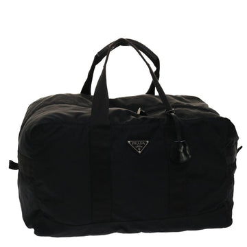 PRADA Boston Bag Nylon Black Auth 46163