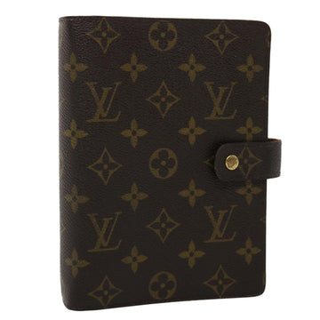 LOUIS VUITTON Monogram Agenda MM Day Planner Cover R20105 LV Auth 46291