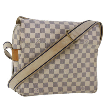 LOUIS VUITTON Damier Azur Naviglio Shoulder Bag N51189 LV Auth 46453