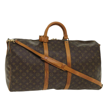 LOUIS VUITTON Monogram Keepall Bandouliere 55 Boston Bag M41414 LV Auth 46601