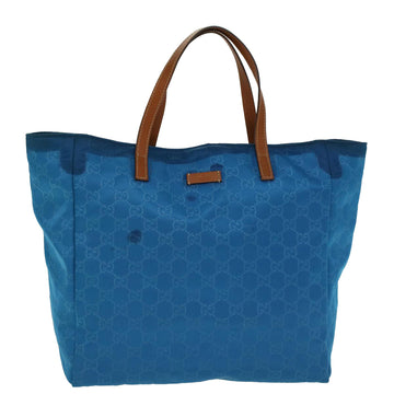 GUCCI GG Canvas Tote Bag Blue Auth 46671