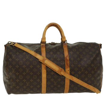 LOUIS VUITTON Monogram Keepall Bandouliere 55 Boston Bag M41414 LV Auth 46745