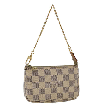 LOUIS VUITTON Damier Azur Mini Pochette Accessoires Pouch N58010 LV Auth 46840