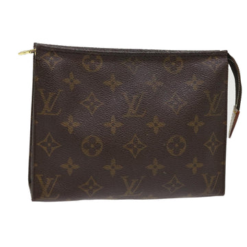 LOUIS VUITTON Monogram Poche Toilette 19 Pouch M47544 LV Auth 46848