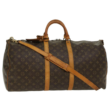 LOUIS VUITTON Monogram Keepall Bandouliere 55 Boston Bag M41414 LV Auth 46932