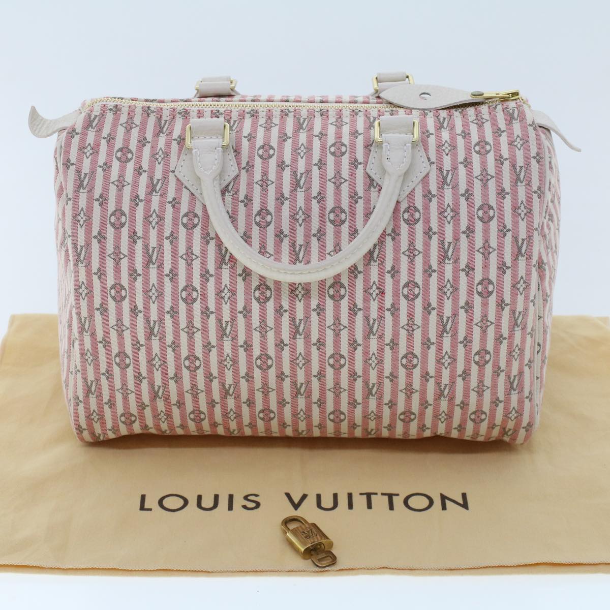 Louis Vuitton, Bags, Louis Vuitton Monogram Mini Lin Croisette Speedy 3  Hand Bag M9550 Auth 46940