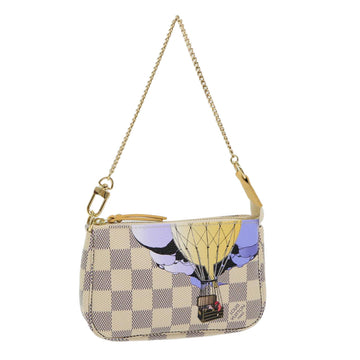 LOUIS VUITTON Damier Azur Mini Pochette Accessoires Pouch N63005 LV Auth 46968A