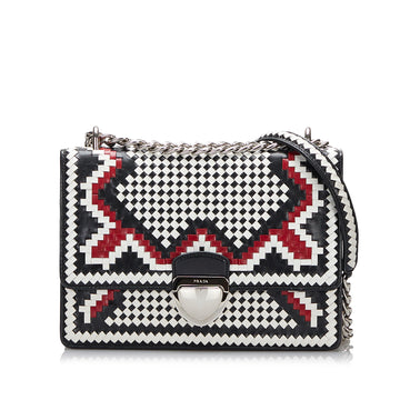 PRADA Madras Chain Crossbody Bag