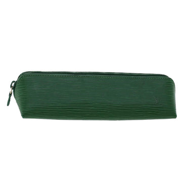 LOUIS VUITTON Epi Trousse Crayons Pen Case Green M56544 LV Auth 47160