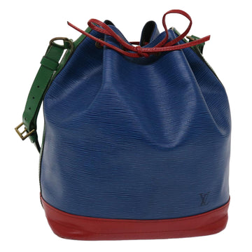 LOUIS VUITTON Epi Tricolor Noe Shoulder Bag Green Blue Red M44084 Auth 47258