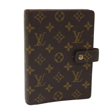 LOUIS VUITTON Monogram Agenda MM Day Planner Cover R20105 LV Auth 47263