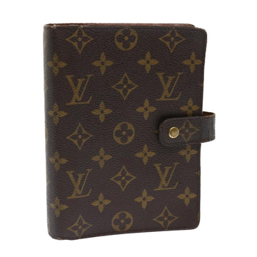 LOUIS VUITTON Monogram Agenda MM Day Planner Cover R20105 LV Auth 47604