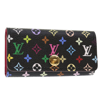 LOUIS VUITTON Monogram Multicolor Multicles 4 Key Case Black M60044 Auth 47758