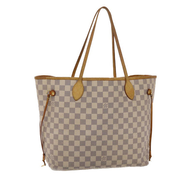 LOUIS VUITTON Damier Azur Neverfull MM Tote Bag N41605 LV Auth 47939