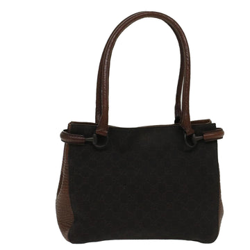 GUCCI GG Canvas Tote Bag Black Brown Auth 47993