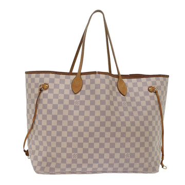 LOUIS VUITTON Damier Azur Neverfull GM Tote Bag N41360 LV Auth 48291