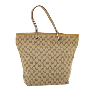 GUCCI GG Canvas Tote Bag Beige Auth 48448