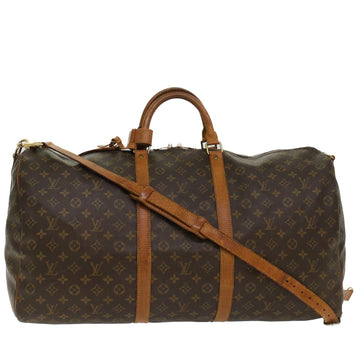 LOUIS VUITTON Monogram Keepall Bandouliere 60 Boston Bag M41412 LV Auth 48505