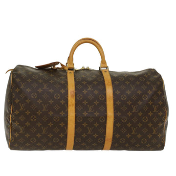 LOUIS VUITTON Monogram Keepall 55 Boston Bag M41424 LV Auth 48569