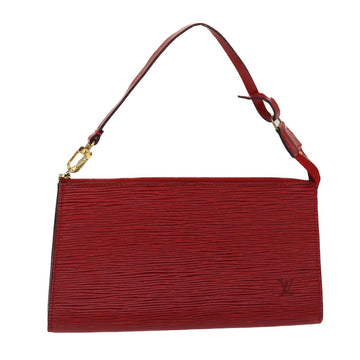 LOUIS VUITTON Epi Pochette Accessoires Pouch Red M52987 LV Auth 48650