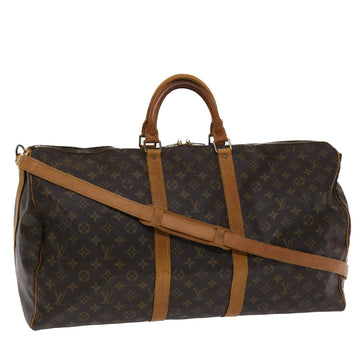 LOUIS VUITTON Monogram Keepall Bandouliere 55 Boston Bag M41414 LV Auth 48791