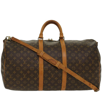 LOUIS VUITTON Monogram Keepall Bandouliere 55 Boston Bag M41414 LV Auth 48792