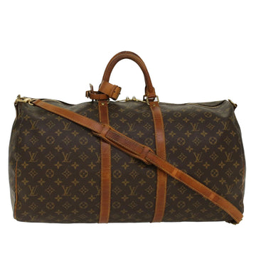 LOUIS VUITTON Monogram Keepall Bandouliere 55 Boston Bag M41414 LV Auth 48794