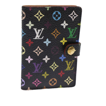 LOUIS VUITTON Multicolor Carnet De Val Mini Agenda Black M92652 LV Auth 48863