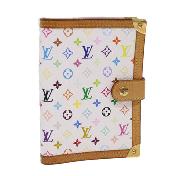 LOUIS VUITTON Multicolor Agenda PM Day Planner Cover White R21074 LV Auth 48883