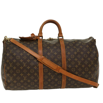 LOUIS VUITTON Monogram Keepall Bandouliere 55 Boston Bag M41414 LV Auth 48916