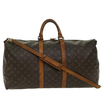 LOUIS VUITTON Monogram Keepall Bandouliere 55 Boston Bag M41414 LV Auth 48941