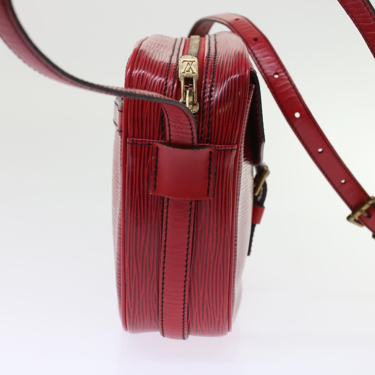 LOUIS VUITTON Epi Jeune Fille PM Shoulder Bag Red M52157 LV Auth