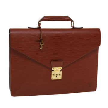 LOUIS VUITTON Epi Porte Documents Bandouliere Briefcase Brown M54468 Auth 48970