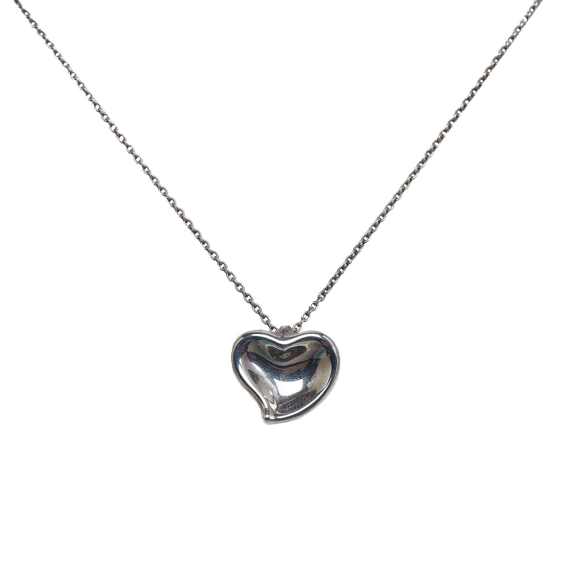 Please Return to Tiffany & Co Sterling Silver Heart Tag Necklace 16